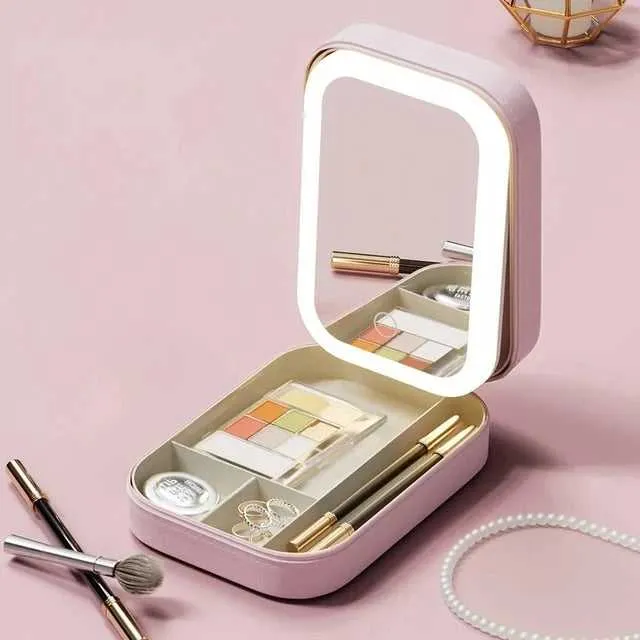 LED Portable Makeup case with Mirror