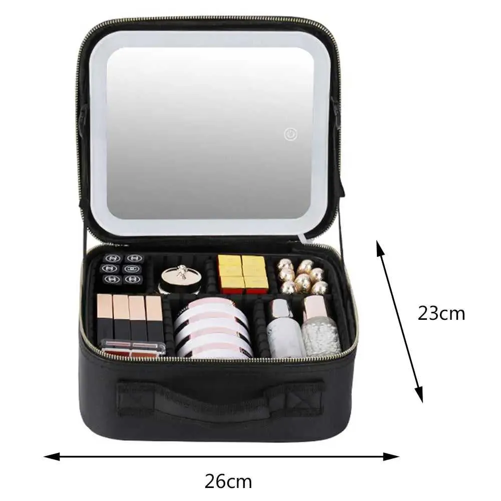 LED Portable Makeup case with Mirror