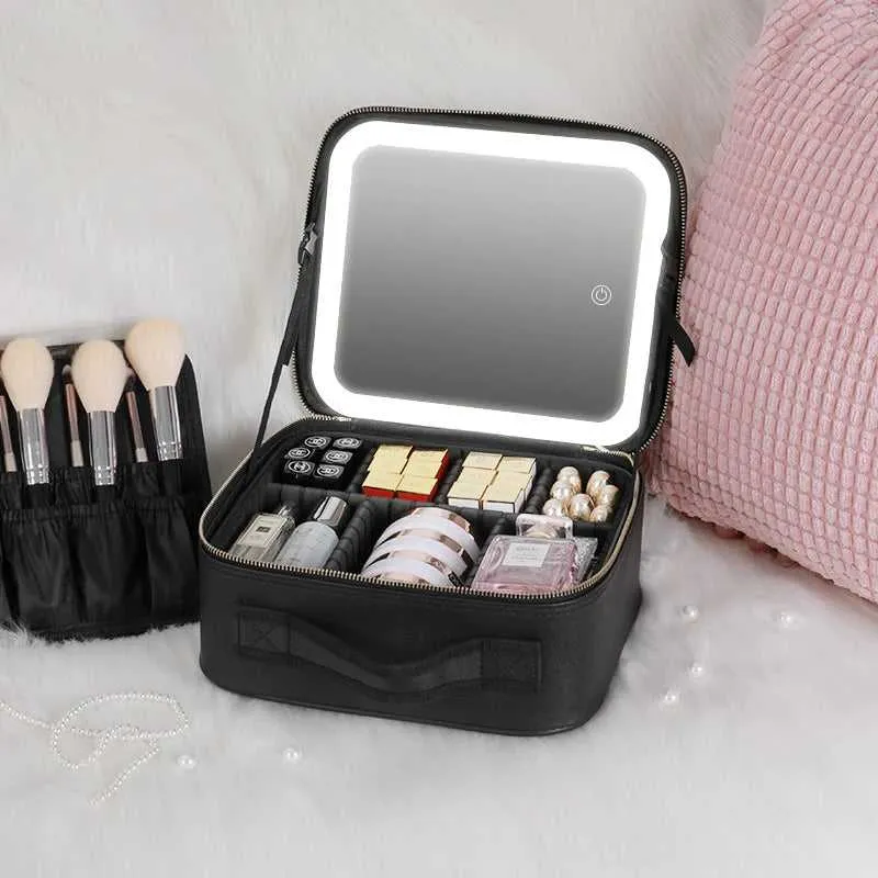 LED Portable Makeup case with Mirror