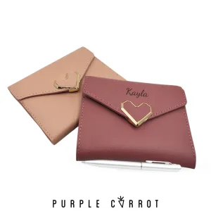 Lovely Mini Heart Clip Wallet (with FREE mini pen)