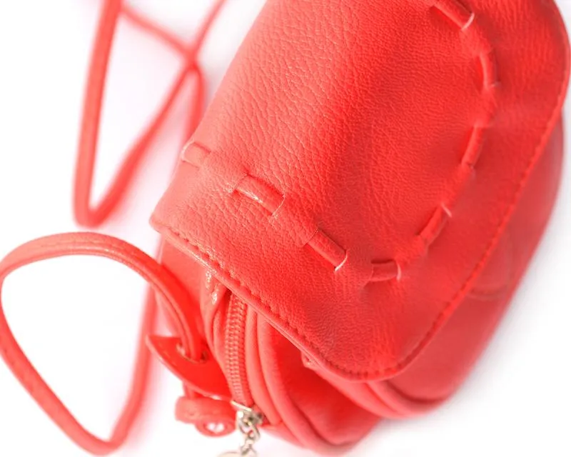 Lovely PU Leather Shoulder Bag - Red