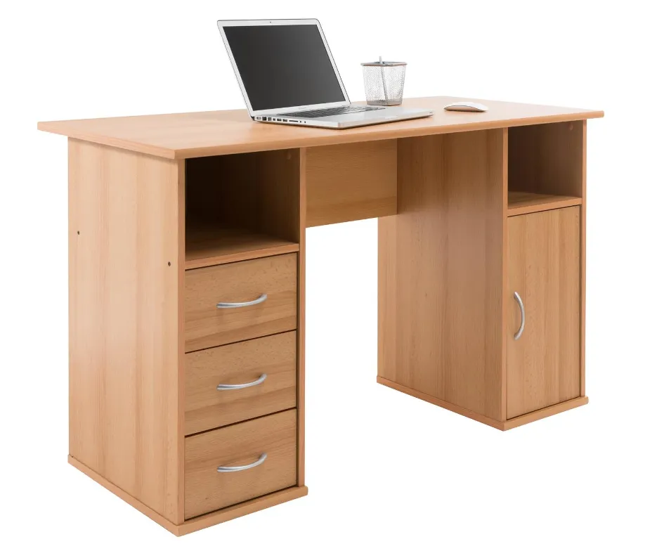 Maryland Home Office Desk - Beech, Walnut or White Option