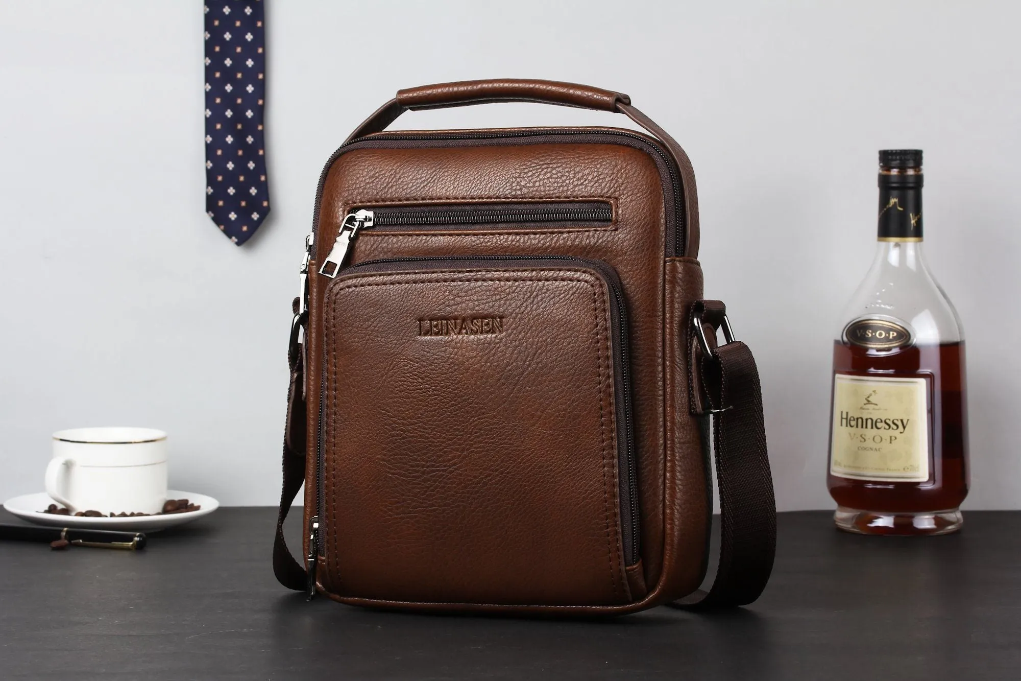 Men’s Travel Shoulder Bag - Brown (18062)