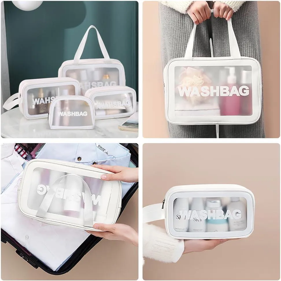 Portable Makeup Organizer Bag WASHBAG-White Small(SA2405-122)