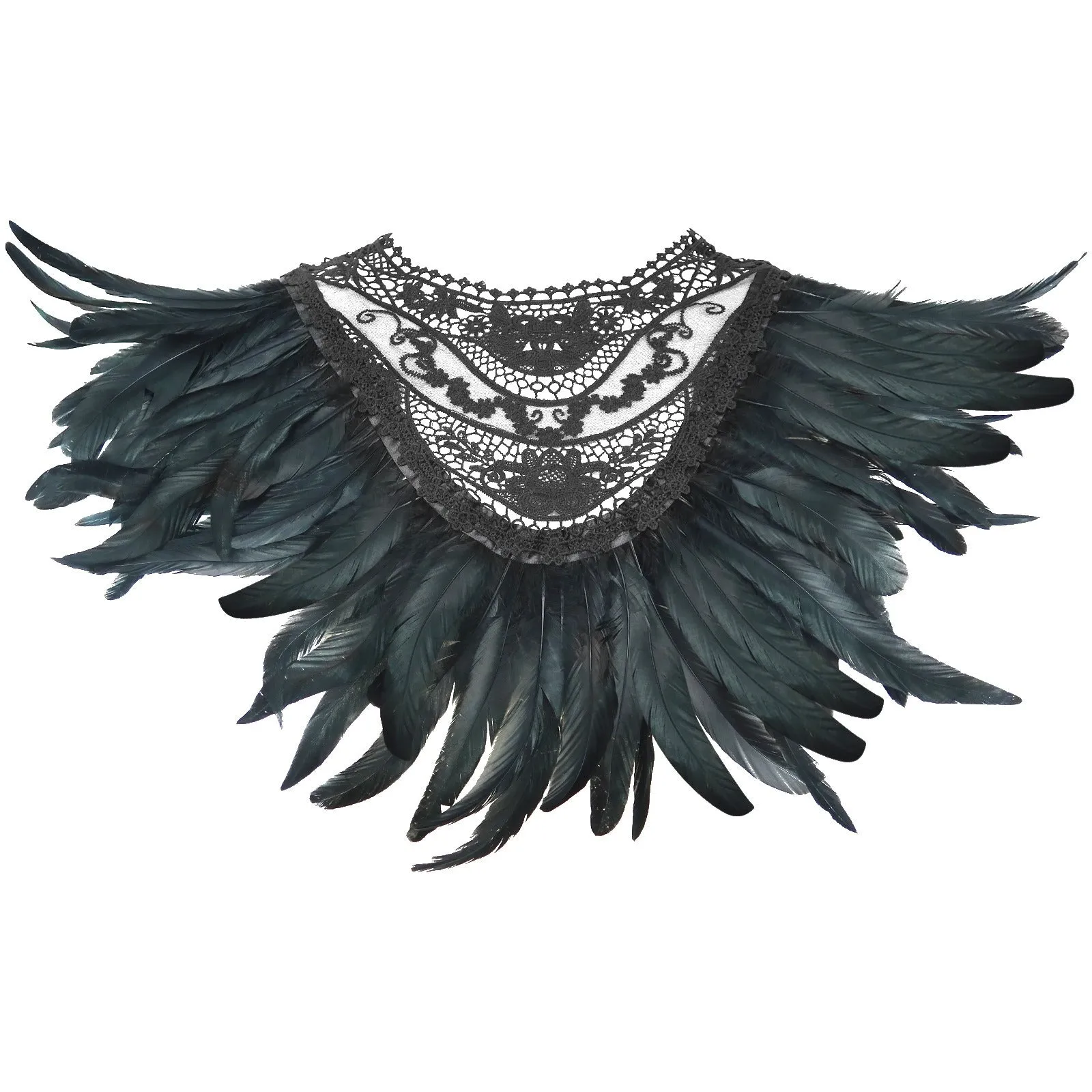 Pre Order:  Cosplay Gothic Feather Shawl