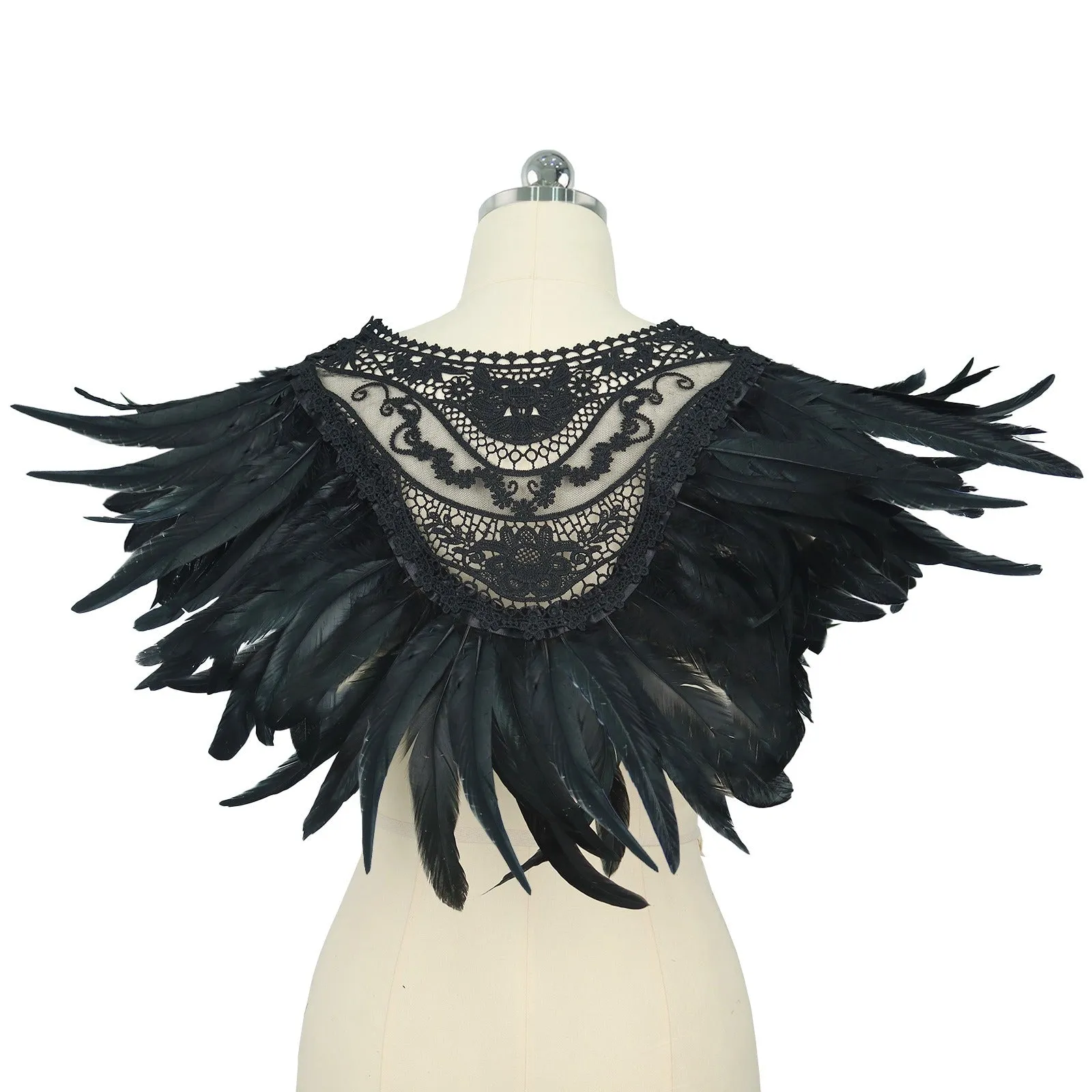 Pre Order:  Cosplay Gothic Feather Shawl