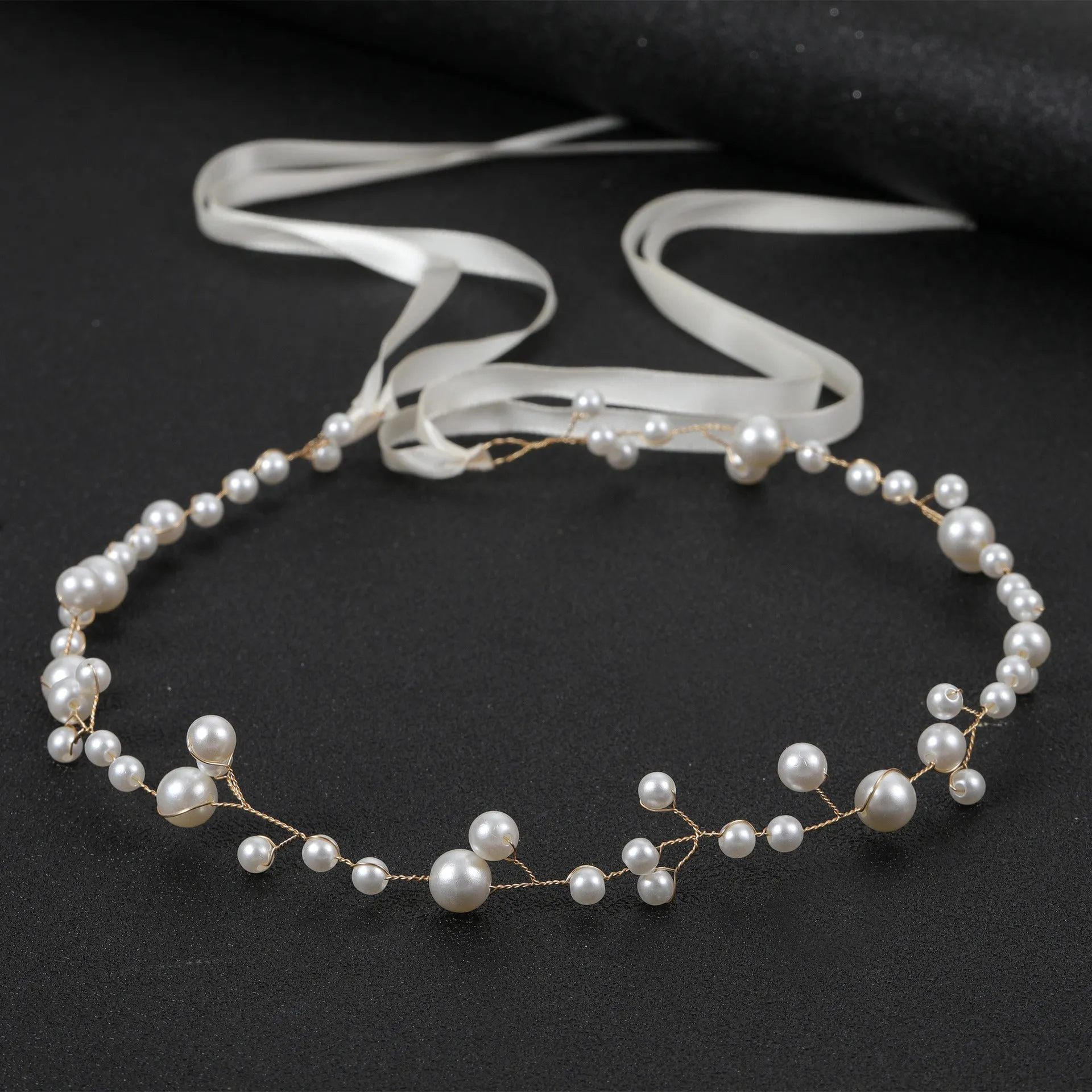 Pre Order:  Simple Pearl Soft Chain Headband