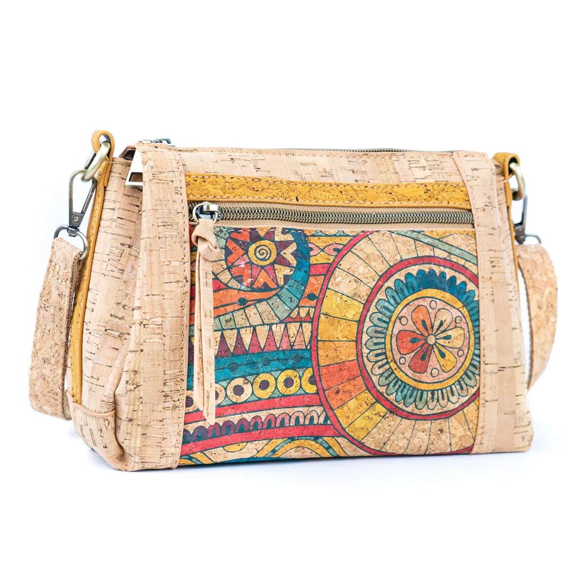 Printed Pattern Women’s Cork Crossbody Bag BAGD-569