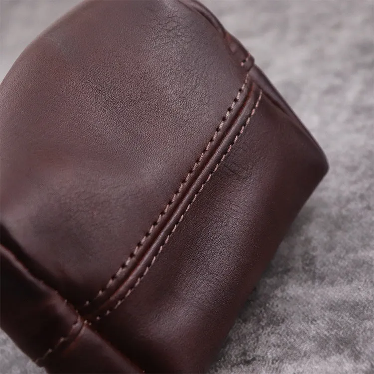 Retro Leather Mini Portable Coin Bag Storage Bag