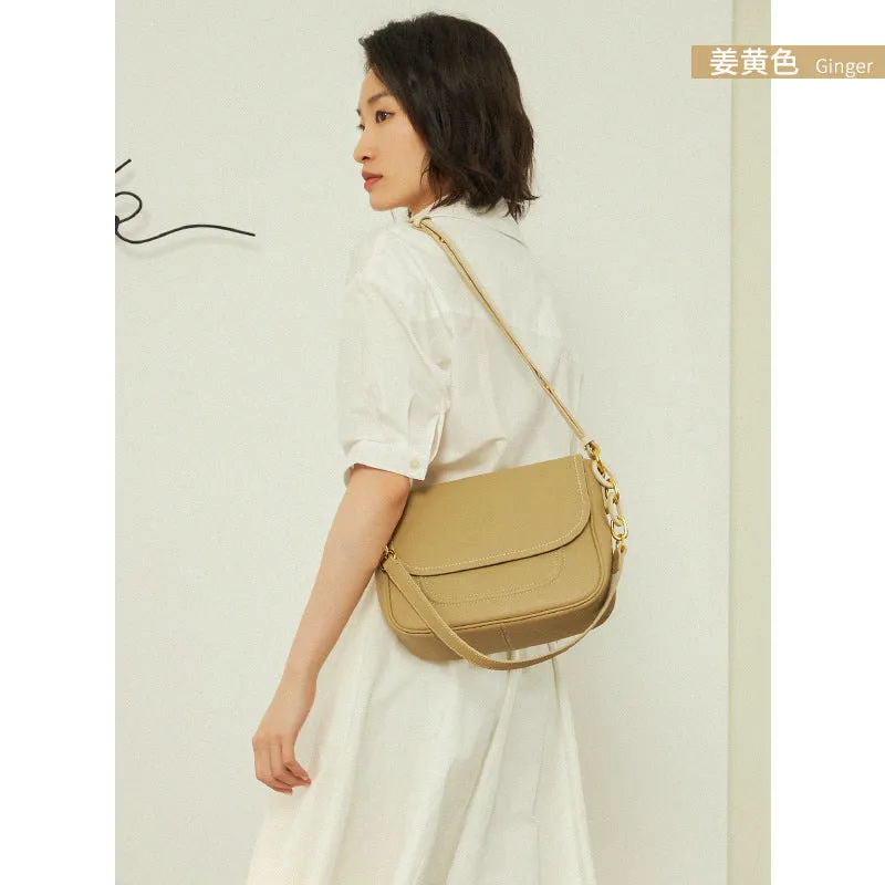 Small Bag  New Trendy One-Shoulder Bag High-Grade Cowhide Underarm Bag Trendy Fashion All-Match Crossbody Handbag