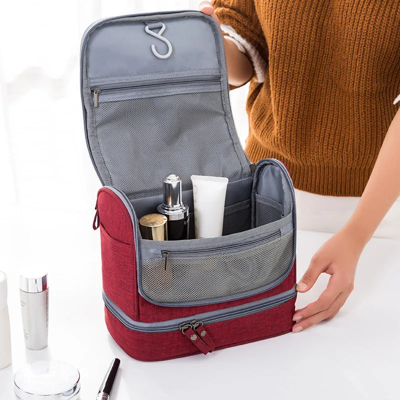 Travel toiletry bag, cosmetic bag, outdoor business trip storage bag, waterproof hanging portable wet and dry separation bag