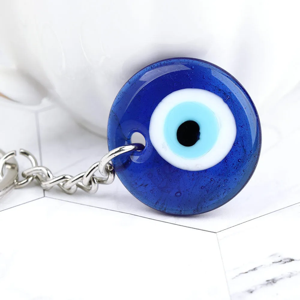 Turkish Greek Blue Eye Charm Pendant Keychain Car Key Chains Ring