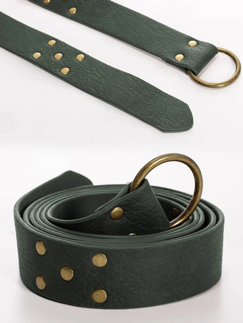 Unisex Renaissance Functional Leather Waist Belt with Bag