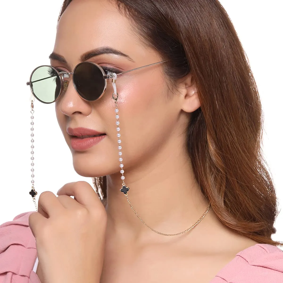 Yellow Chimes Sunglasses Chain for Women Eyeglasses Chain Multicolor Beadded Face Mask Chains Sunglasses Accessories/Sunglasses Lanyard for Girls and Women (Model-4)