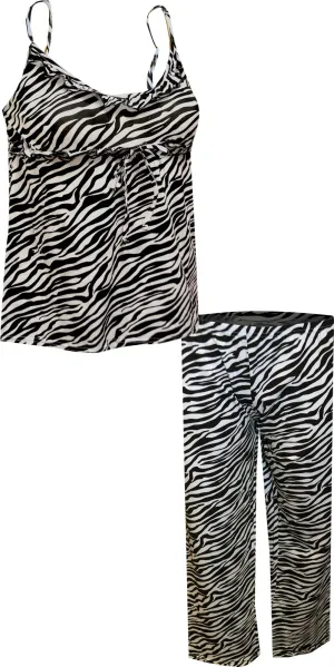 Zebra Print Babydoll Pajama Set